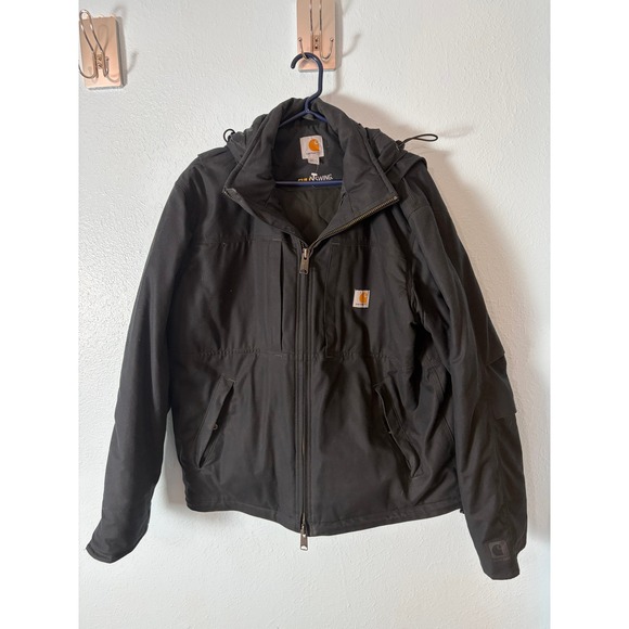 Carhartt Other - Carhartt Full Swing Cryder Jacket Mens Large Black Quick Duck Insulated 102207